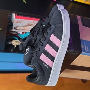 Womens adidas Campus '00s Athletic Shoe - Black / White / Pink